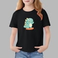 thumbnail image 2 of Piuwrlz Girl Graphic Shirts Tops Girls Short T-Shirts Sleeve Crew Neck Pullover Black Size 11-12 Years, 2 of 7