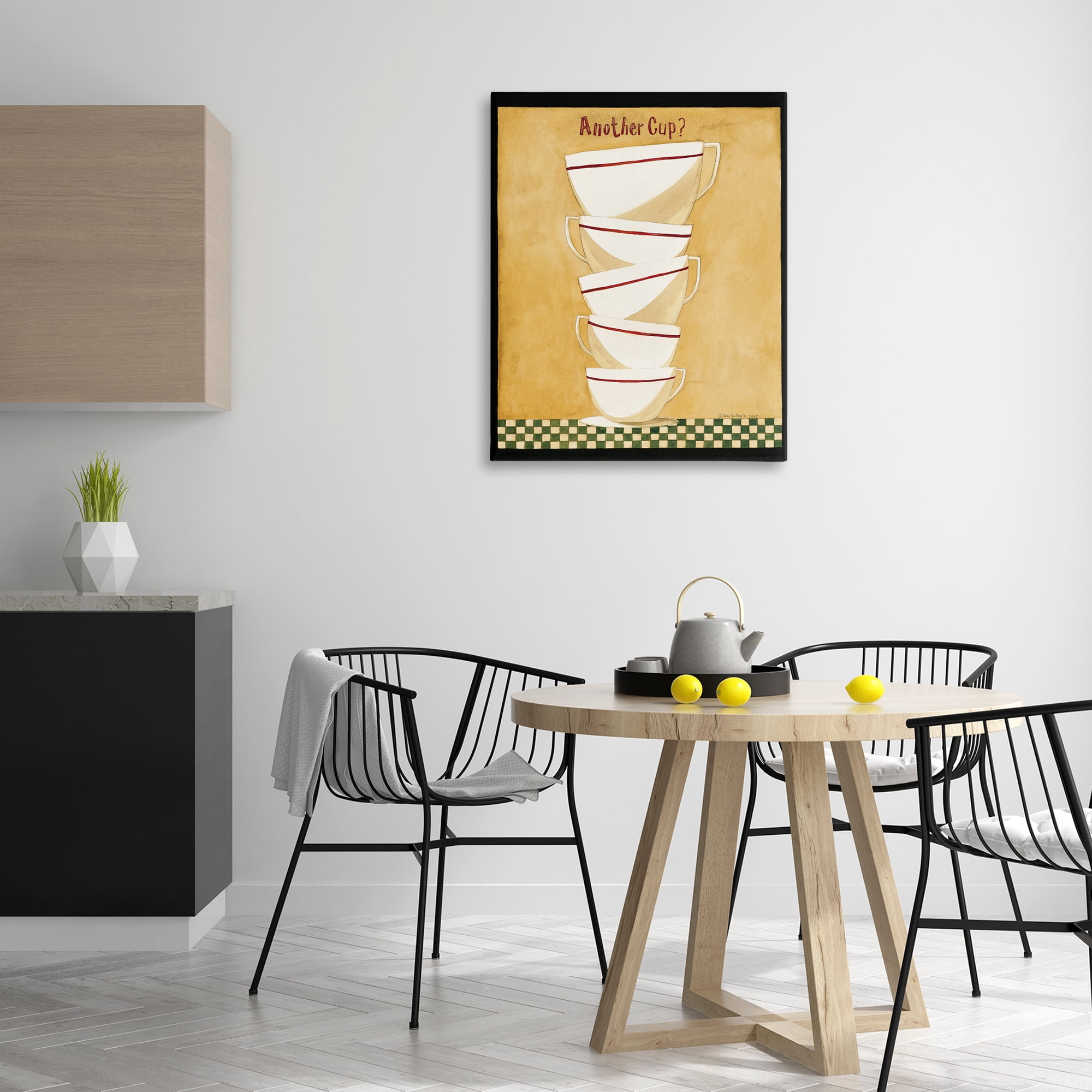 Stupell Industries Stacked Mug Collection Food & Beverage Painting Gallery Wrapped Canvas Art Print Wall Art, 30 x 40
