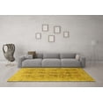 thumbnail image 3 of Ahgly Company Machine Washable Indoor Round Persian Yellow Traditional Area Rugs, 7' Round, 3 of 4