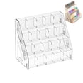 thumbnail image 1 of Sticker Display Stand for Vendors, 5 Tiers 25 Pockets Sticker Holder Display, Sticker Organizer Shelf for Craft Fairs, Vendors, Small Business Booth & Desktop, 1 of 8