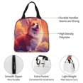 thumbnail image 3 of Yiaed Sunset Cloud Corgi Print Insulated Lunch Bag Reusable Cute Tote Lunch Box, Leakproof Cooler Lunch Bags for Work Office Travel School Picnic, 3 of 5