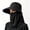 Black, variant on Women Wide Brim Face Mask Sun Hat Detachable Neck Face Flap Ponytail UV Protection Visor Hat