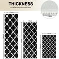 thumbnail image 4 of Black and White Geometric Lattice Pattern Kitchen Rugs Sets Of 3,Kitchen Runner Rugs Non Skid Washable,Decorative Kitchen Floor Mats for Kitchen,Sink,Laundry,17"x30"+ 17"x47" + 17"x59", 4 of 6
