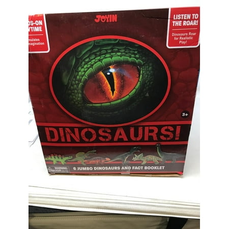 JOYIN 6 Pack 12 to 14 Educational Realistic Dinosaur Figures with Dinosaur Booklet