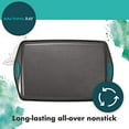 thumbnail image 5 of Rachael Ray Bakeware Nonstick Cookie Pan Set, 3-Piece, Gray with Agave Blue Grips, 5 of 8