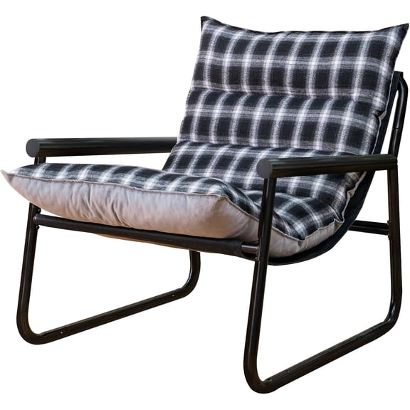 MOOSENG Modern Accent Chair with Metal Frame & Plush Padded Seat - Comfortable Lounge Chair for Living Room, Office, Bedroom