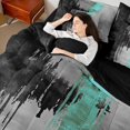 thumbnail image 4 of jejeloiu Splash Ink 7-Piece Bedding Comforter Set,Black Gray Blue King Bedding Sets For Girls Kids Reversible, 4 of 8