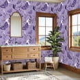 thumbnail image 4 of Pink Bow Peel and Stick Wallpaper Purple Butterflies Crescent Moon Celestial Botanical Wall Mural 23.6in x 9.8ft Self Adhesive Removable Wall Paper Renter Friendly Wallpaper for Girls Women Bedroom, 4 of 8