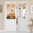Window Covering Bird Protection Fall French Door Curtain Hello Fall Pumpkin Truck Front Door Curtain ...
