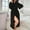 Black, variant on uublik Robe for Women Flannel Robes Casual 2Pcs Long Sleeves Robes Pants Winter Woman Bathrobe Nightwear White