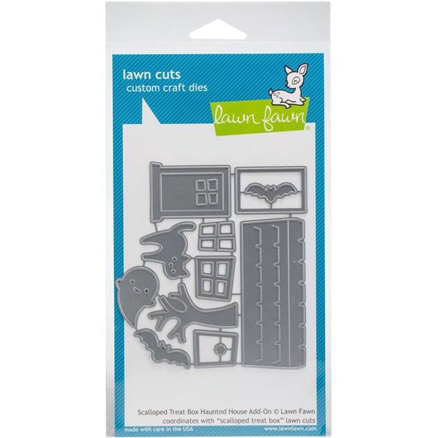 Lawn Fawn LF1487 Boîte à Friandises Festonnée Maison Hantée Add-on Cut Dies