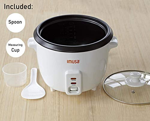 IMUSA 3cup Electric Rice Cooker, White