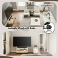 thumbnail image 2 of FITUEYES Universal Rolling TV Stand Height Adjustable for 70-100 inch TVs with Storage space, 2 of 8