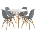 thumbnail image 1 of Set Comedor Mesa Redonda 80cm + 4 Sillas Eames gris, 1 of 8