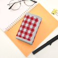 thumbnail image 7 of JIALIOU Nylon Trifold Card Wallet with ID Window Zipper Pocket for Men Women Teen Red and White Checkered, 7 of 7