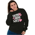 thumbnail image 3 of Religious Christian Faith Hope Love Women Crewneck Sweatshirt Brisco Brands S, 3 of 5