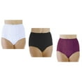 thumbnail image 1 of 3-Pack Women's Maximum Absorbency Reusable Bladder Control Panties White, Black, Plum LG (Fits Hip: 41-42), 1 of 12