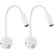 thumbnail image 1 of 2 Pieces LED Reading Light Wall Mounted Aluminum Silver Color, Desk Lamp Warm White Light Eye Protection Design, Bedside Lamp with Switch, 1 of 5