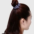 thumbnail image 4 of CNKOO Femmes Floral Bling Strass Bun Épingle à Cheveux Twist Clip de Coiffure Accessoire de Coiffure, 4 of 8