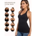 thumbnail image 3 of MANIFIQUE Compression Shapewear Tank Tops for Women, V Neck Halter Tank with Built in Bra, Tummy Control Body Shaper, 3 of 6