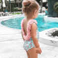 thumbnail image 4 of stylesilove Toddler Kid Girls 3D Flower Straps Backless One-Piece Swimsuit Beach Bathing Swimwear, 4 of 5