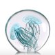 thumbnail image 1 of Tooarts Blue Jellyfish Regalo de vidrio Adorno Decoración Hogar Handblown Azul Abanopi Escultura de vidrio, 1 of 6