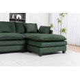 thumbnail image 4 of Timbernest 114" Modular Cloud Couch, L Shaped Sectional Sofa with Ottoman, Modern Chenille Sleeper Sofa, 3 Seater, Green, 4 of 5