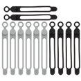 thumbnail image 1 of 12 piezas de cordón de silicona para sujetar cables, organizador de cables, correas para escritorio y viajes, 1 of 6