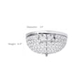 thumbnail image 5 of Elegant Designs Elipse Crystal 13" Modern Metal 2 Light Bowl Shaped Ceiling Flush Mount Fixture, Chrome, 5 of 10