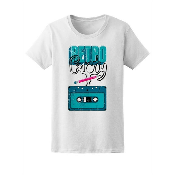 Retro Party Cassette & Pencil T-Shirt Men -Image by Shutterstock, Male Medium