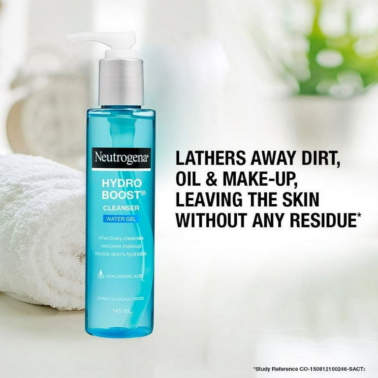 Neutrogena Hydro Boost Water Gel Cleanse Face Wash With Hyaluronic Acid 145ml