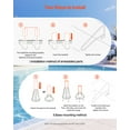 thumbnail image 5 of VEVOR Pool Rail, 54 x 32 inch Pool Handrail, 220 lbs Load Capacity Heavy Duty 304 Stainless Steel Swimming Handrail, Detachable Nonslip Sleeve, Recessed or Base Mount, for Poolside, Water Parks, 5 of 9