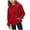 Red, variant on Diufon Sweatshirts for Teen Girls Oversized Corduroy Long Sleeve Hoodie Tops with Pockets Kids Casual Clothes