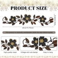 thumbnail image 2 of norband Metal Flower Wall Decor Vintage Spring Metal Flower Wrought Iron Scroll Sculpture 15.7''x3.7'' Farmhouse Leaf Wall Decor with Nails for Summer Bedroom Kitchen Indoor Outdoor(Black), 2 of 12