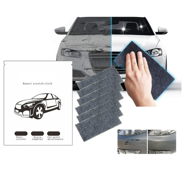 Tela con purpurina a nanoescala para arañazos en coches - Toalla de pulido para limpiar y restaurar pintura (20x10cm)