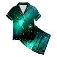 thumbnail image 3 of Toddler Baby Girl Summer Clothes Floral Short Sleeve Shirt Top and Shorts Cute Ribbed Outfit Clothing Set Girls Summer Set 2-13 Years,2-3 Years, 3 of 3