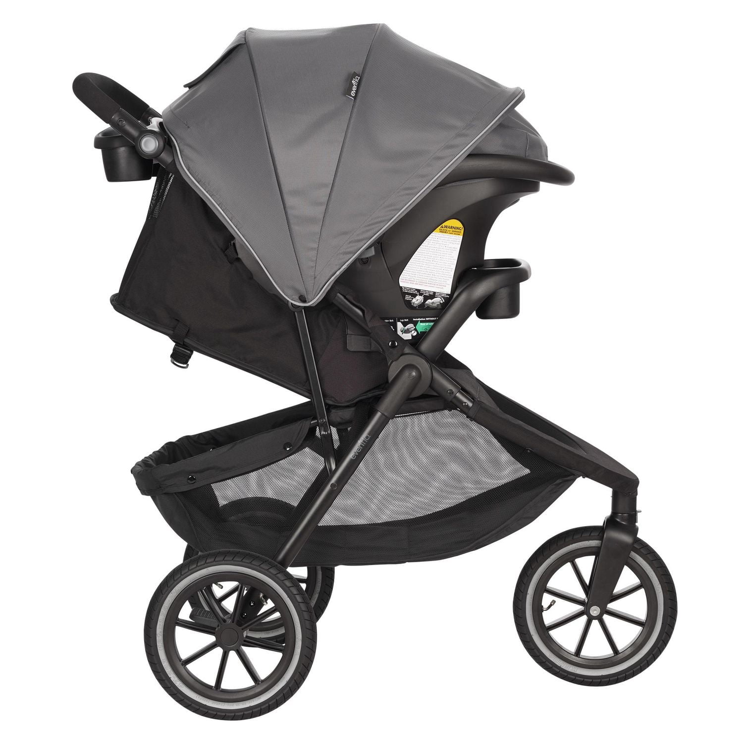 Evenflo Folio3 Stroll & Jog Travel System With LiteMax Infant Car Seat (4-50 lbs)