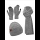 thumbnail image 3 of Conjunto de 3 Piezas de Gorro, Bufanda y Guantes de Punto Universales de Invierno para Adultos, Mujeres y Hombres. Gris Talla Única, 3 of 7