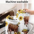 thumbnail image 5 of Highland Cow Sunflower Cow Pattern Bathroom Rugs Mat,Non Slip Microfiber Bathroom Rug,Rubber Backing,Soft Bathroom Mats for Bathroom Floor,Tub and Shower,60x24in(150x60cm), 5 of 5