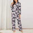thumbnail image 2 of Sikiie Lilies Flowers Women's Long-Sleeve Shirt and Full-Length Bottom Pajama Set (s-xxl)-X-Large, 2 of 7