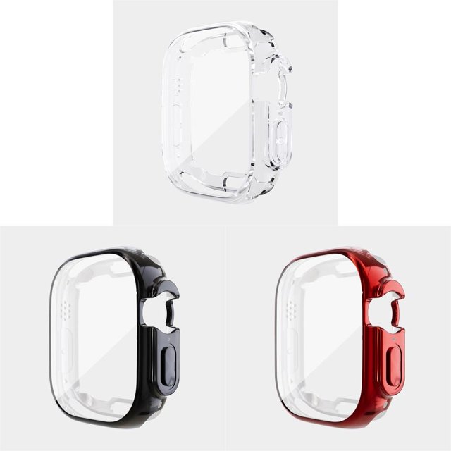 LEIXIUER (Single pack 3 Black) Compatible for Apple Watch Ultra 49mm Soft Watch Case All Around Shockproof TPU Protective Cover Bumper Lightweight and Shock Absorbent for Apple Watch Ultra 49mm