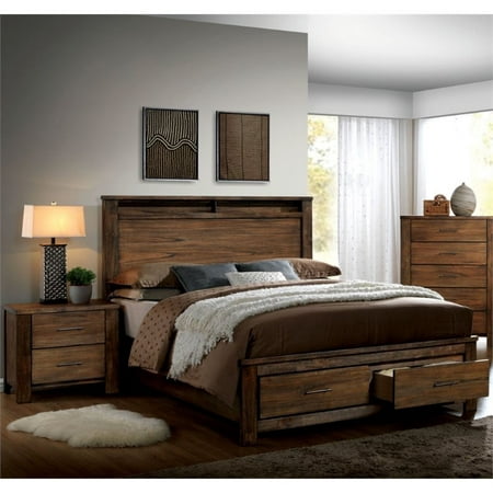Furniture of America Nangetti Rustic 2 Piece Queen Bedroom Set in