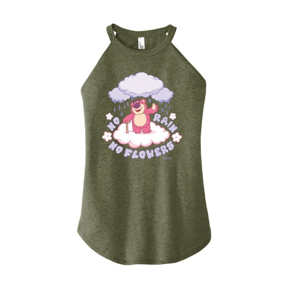 Toy Story - Lotso No Rain No Flowers - Juniors High Neck Tank Top