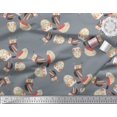 thumbnail image 3 of Soimoi Poly Crepe Fabric Bird & Owl Kids Fabric Prints by Yard 42 Inch Wide, 3 of 3
