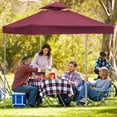 thumbnail image 3 of 10x10Ft Gazebo Replacement Cover 2 Tier Polyester Roof Sunshade Outdoor Patio Pavilion UV Resistant, 3 of 5