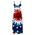 thumbnail image 2 of TaTaai Women's Spring Summer Printed Dress Sleeveless Round Neck Solid Color Loose Casual Ankle-Length Maxi Dress for Daily Home Beach Wear Gift, 2 of 8
