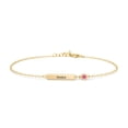 thumbnail image 1 of Engravable Bar Bracelet with Birthstone, 1 of 7