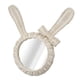thumbnail image 3 of Espejo decorativo de ratán HD retro con forma de conejo blanco para baño y dormitorio, 3 of 14