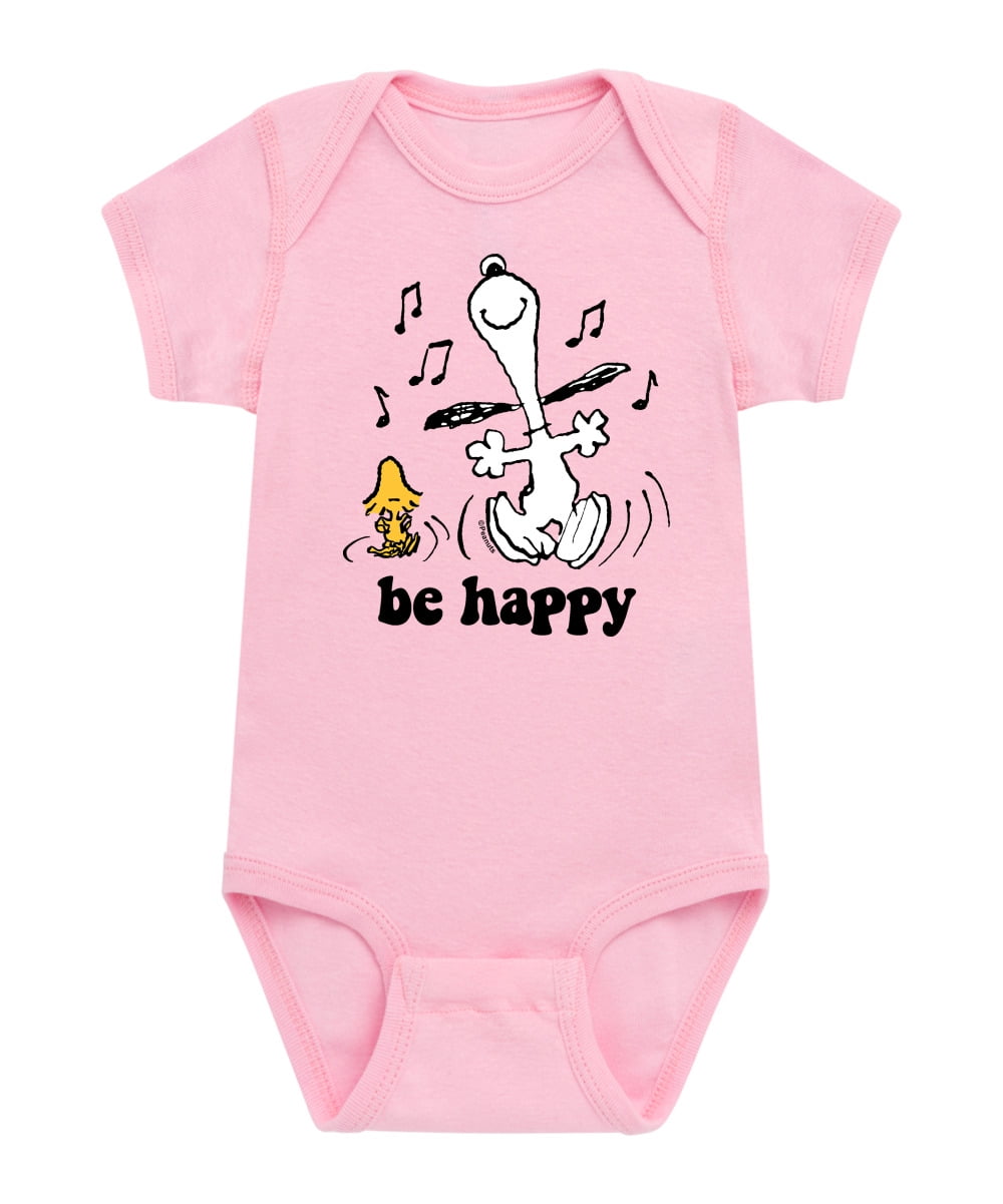 Peanuts Snoopy & Woodstock Dance Happily Infant Baby One Piece