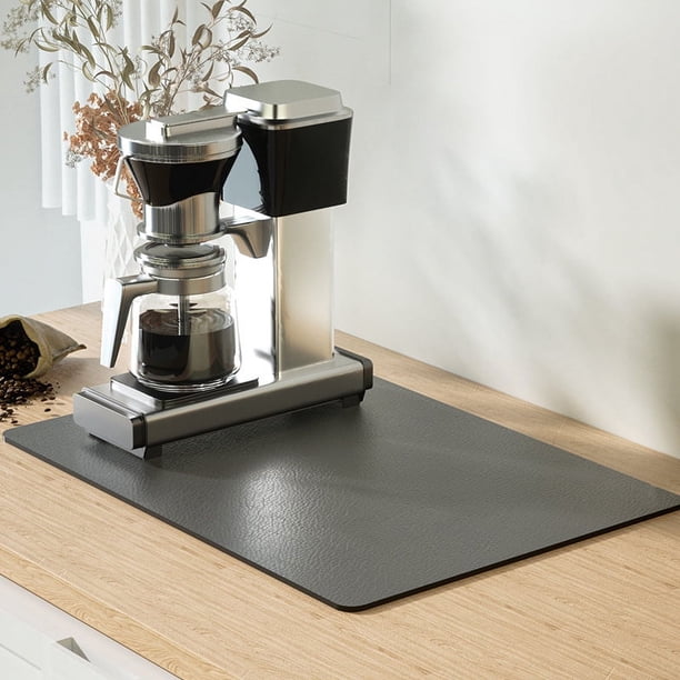 Alfombrilla de cuero PU para encimera de cocina, alfombrilla de drenaje, alfombrilla de barra para café, alfombrilla aislante para mesa de comedor, alfombrilla absorbente para cuencos, platos y